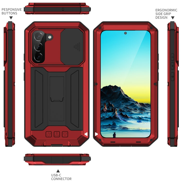 R-JUST Sliding Camera Metal + Silicone Case Samsung S22+