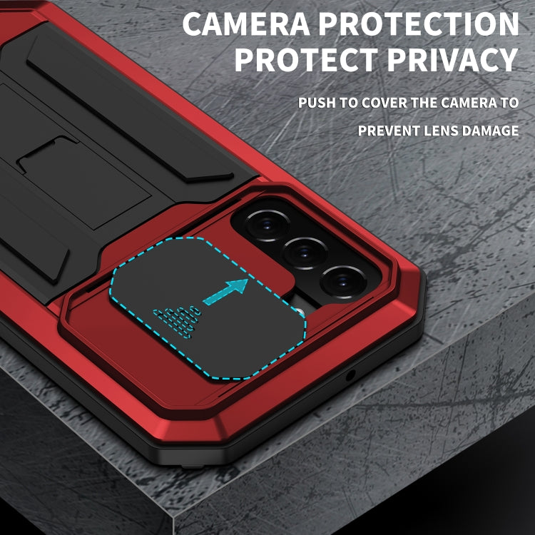 R-JUST Sliding Camera Metal + Silicone Case Samsung S22+