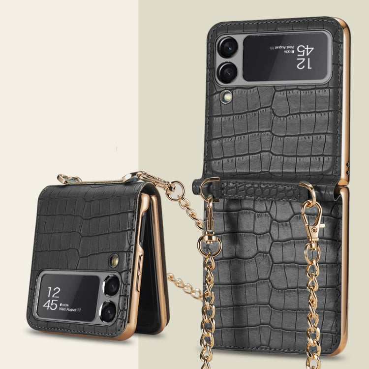 GKK Texture Leather Beauty Bag Case with Strap Samsung Z Flip3