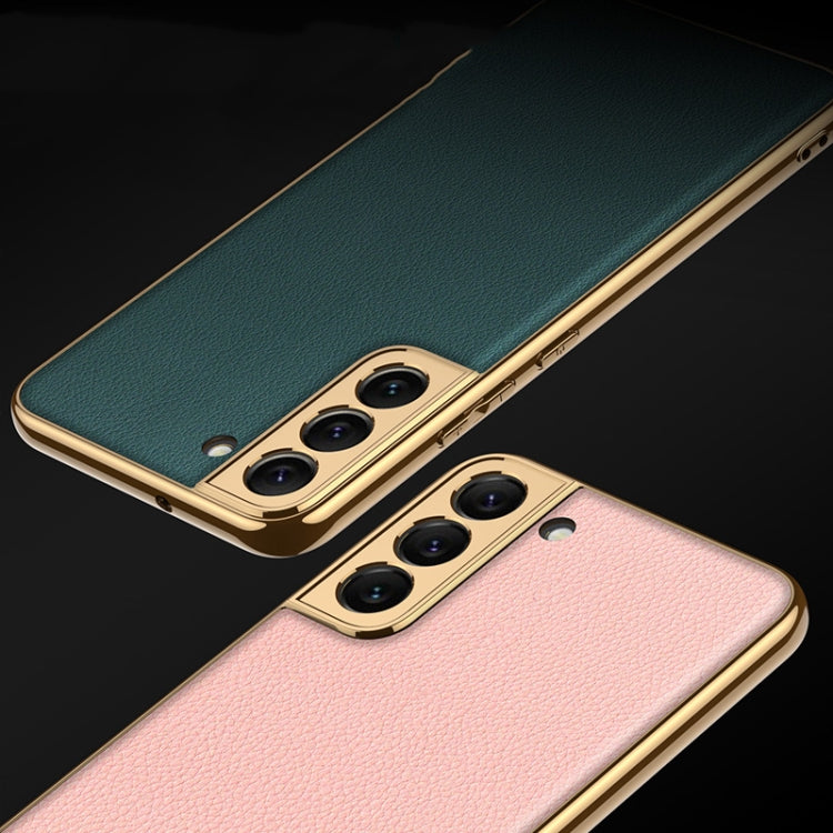 GKK Plating Leather Full Coverage Case Samsung S22+