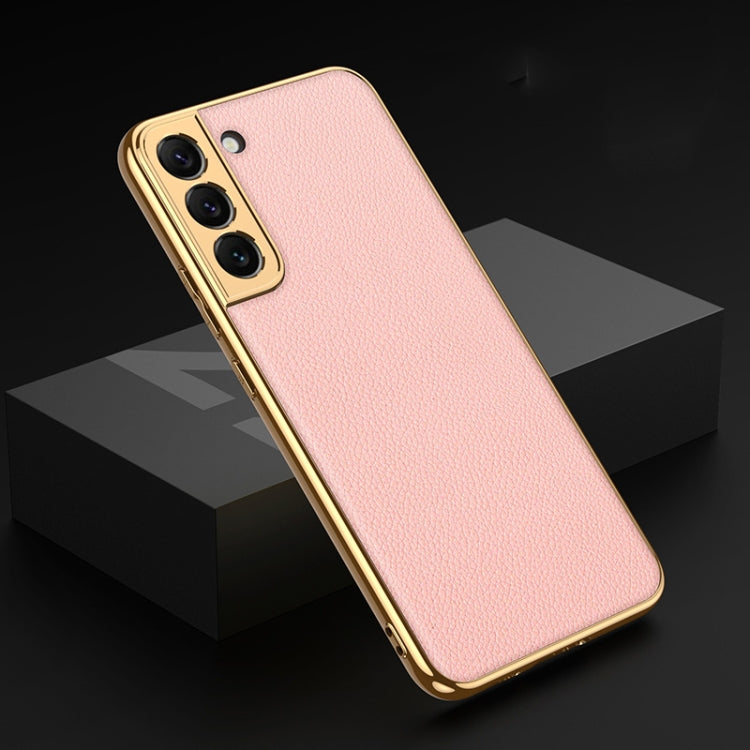 GKK Plating Leather Full Coverage Case Samsung S22+