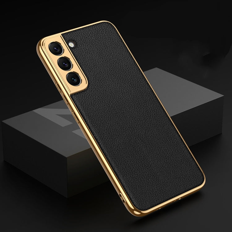 GKK Plating Leather Full Coverage Case Samsung S22+