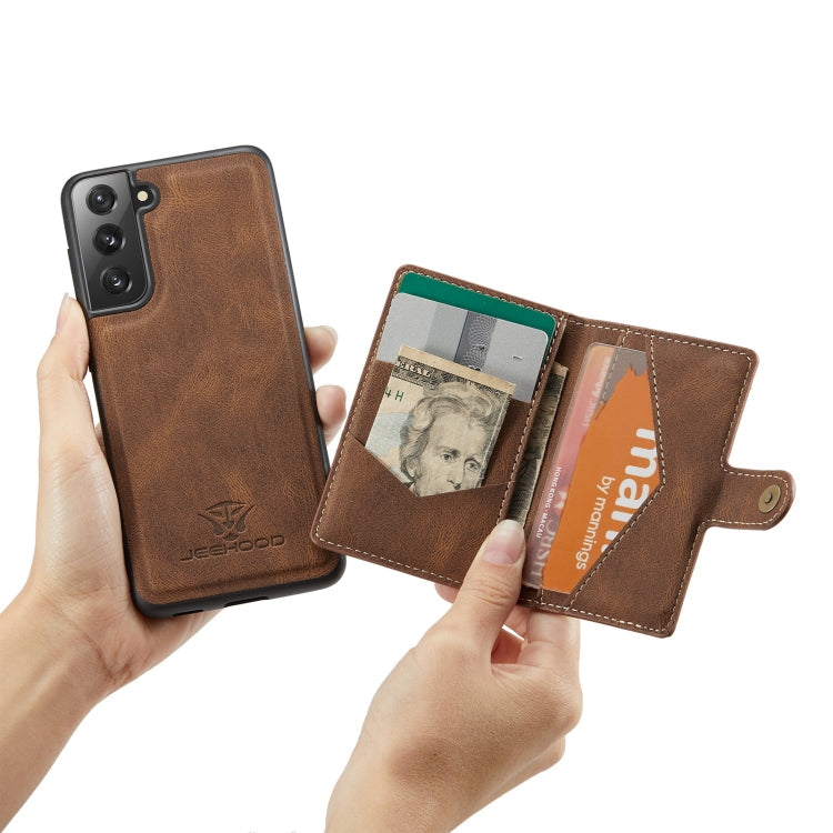 JEEHOOD Retro Magnetic Detachable Wallet Case Samsung S22+