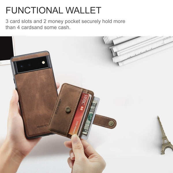 JEEHOOD RFID Blocking Anti-Theft Wallet Case Google Pixel