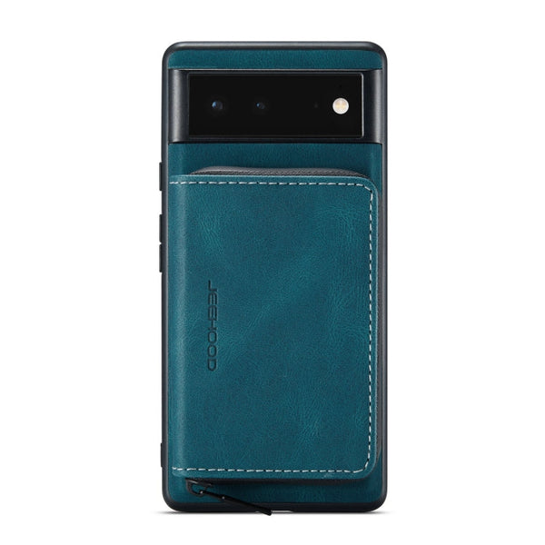 JEEHOOD Magnetic Zipper Flip Leather Case Google Pixel