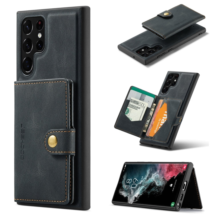 JEEHOOD Retro Magnetic Detachable Wallet Case Samsung S22 Ultra