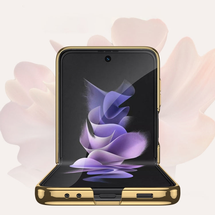 GKK Electroplating Tempered Glass Painted Case with Ring Samsung Z Flip3