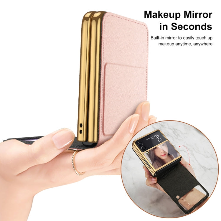 GKK Folding Beauty Bag Leather Case With Capacity Pen Samsung Z Flip3