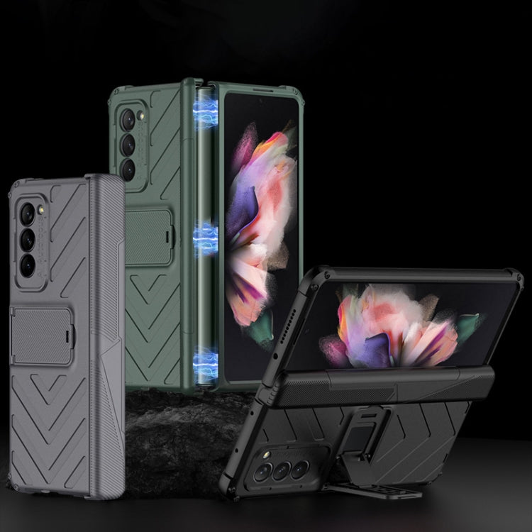 GKK Integrated Magnetic Armor Flip Case with Holder Samsung Z Fold2 5G