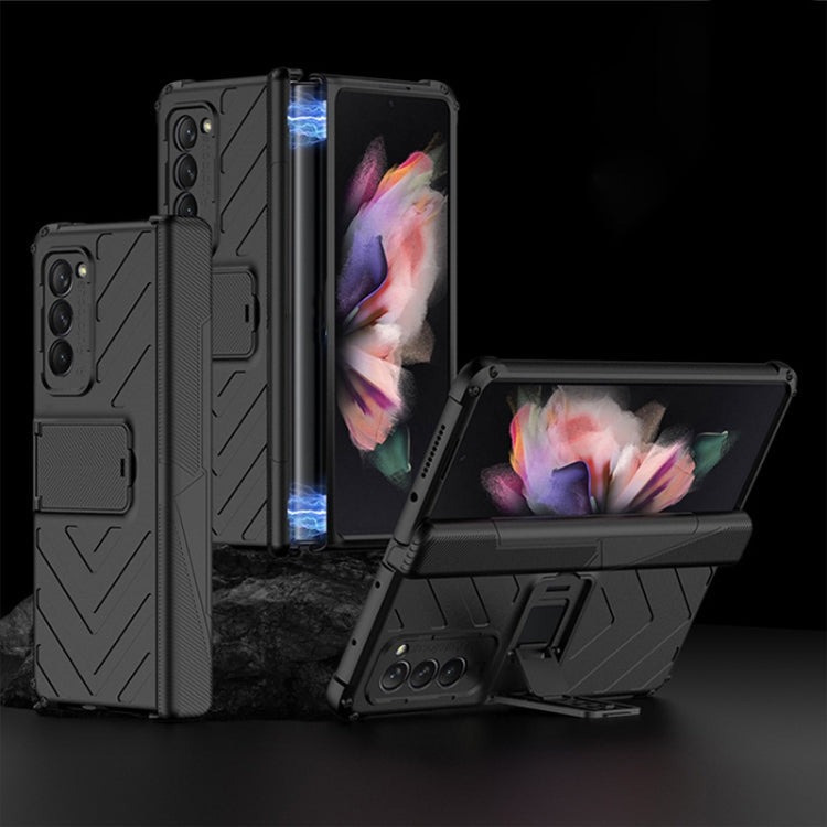 GKK Integrated Magnetic Armor Flip Case with Holder Samsung Z Fold2 5G