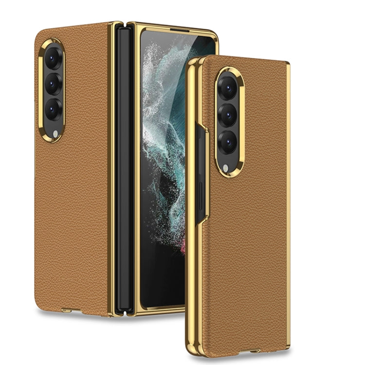 GKK Electroplating Leather Surface Case Samsung Z Fold4