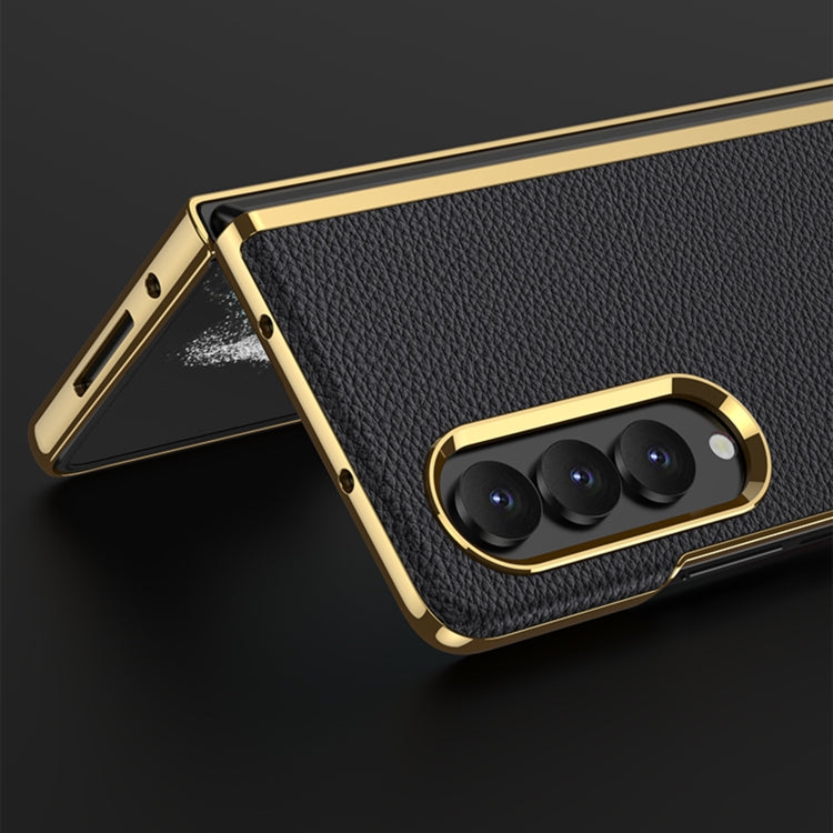 GKK Electroplating Leather Surface Case Samsung Z Fold4