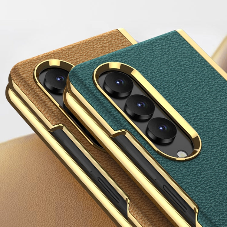 GKK Electroplating Leather Surface Case Samsung Z Fold4