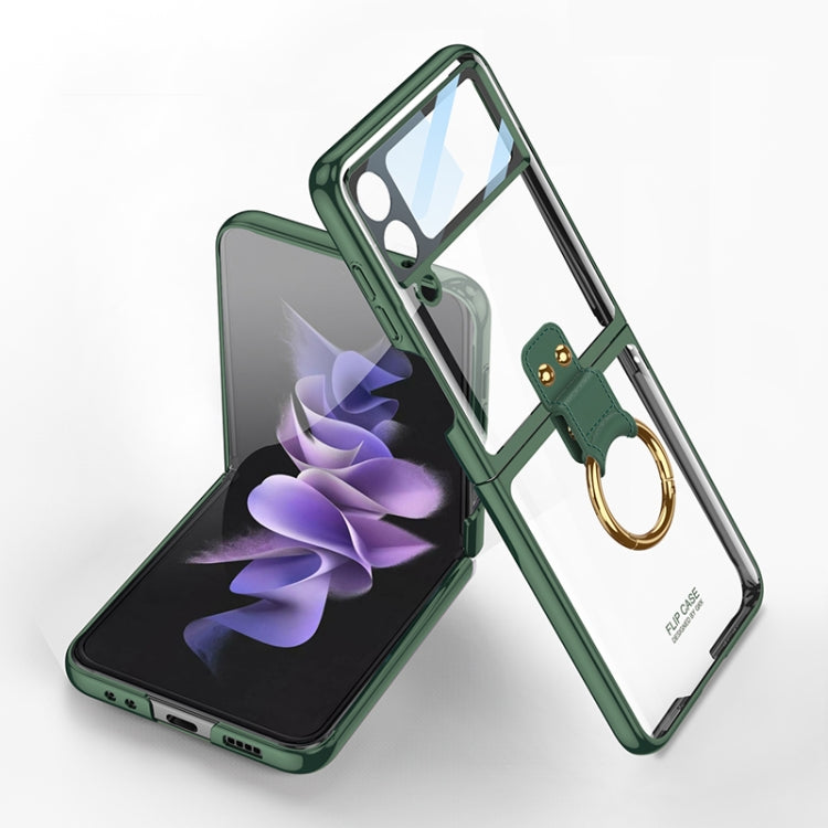 GKK Integrated Electroplating Transparent Case with Ring Samsung Z Flip4