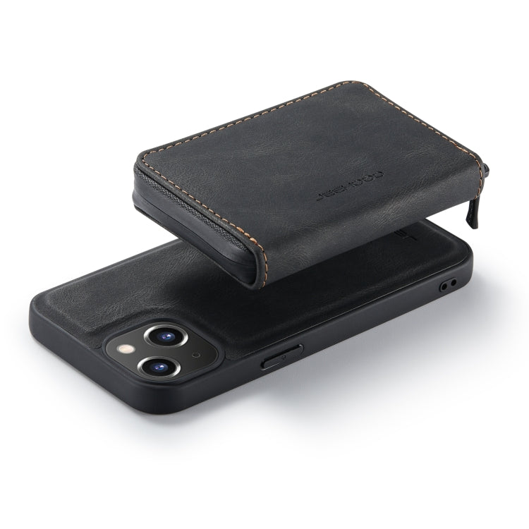 JEEHOOD Magnetic Zipper Flip Leather Case iPhone 14 Plus