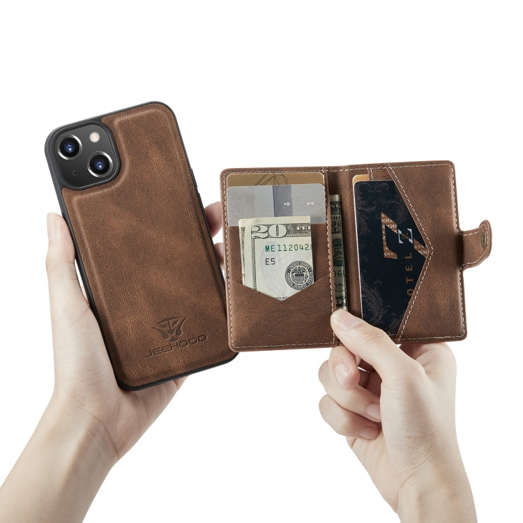 JEEHOOD Retro Magnetic Detachable Wallet Case iPhone 14 Plus