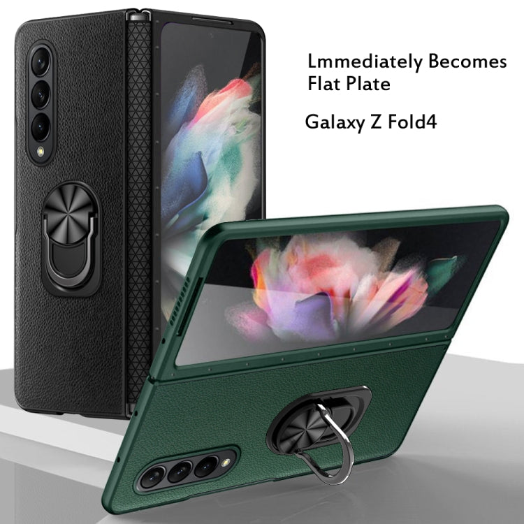 GKK Litchi Pattern Foldable Case with Ring Holder Samsung Z Fold4
