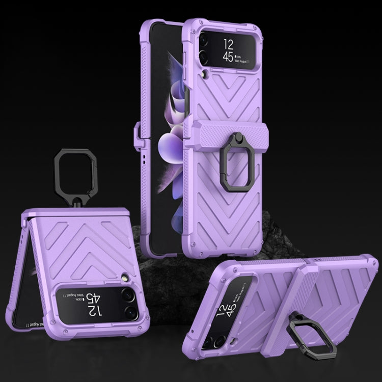 GKK Sliding Camshield Magnetic Armor Flip Case with Ring Holder Samsung Z Flip4
