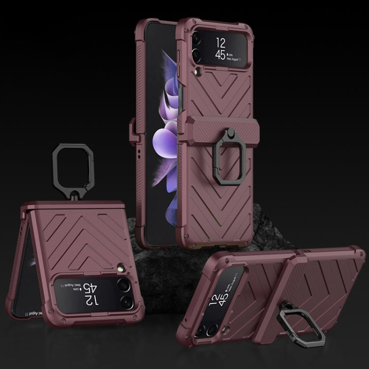 GKK Sliding Camshield Magnetic Armor Flip Case with Ring Holder Samsung Z Flip4