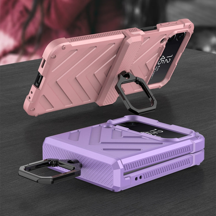 GKK Sliding Camshield Magnetic Armor Flip Case with Ring Holder Samsung Z Flip4