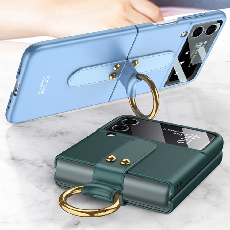 GKK Ultra-thin Full Coverage Flip Case with Ring Holder Samsung Z Flip4