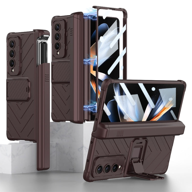 GKK Integrated Magnetic Armor Flip Case With Pen Box Samsung Z Fold4