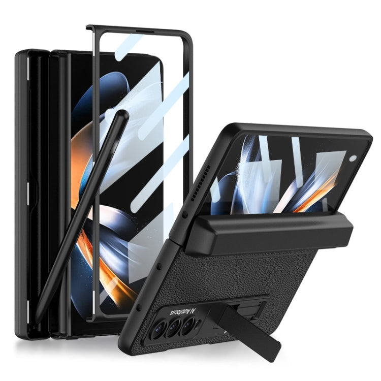GKK Integrated Magnetic Flip Plain Leather Case with Pen Box Samsung Z Fold4