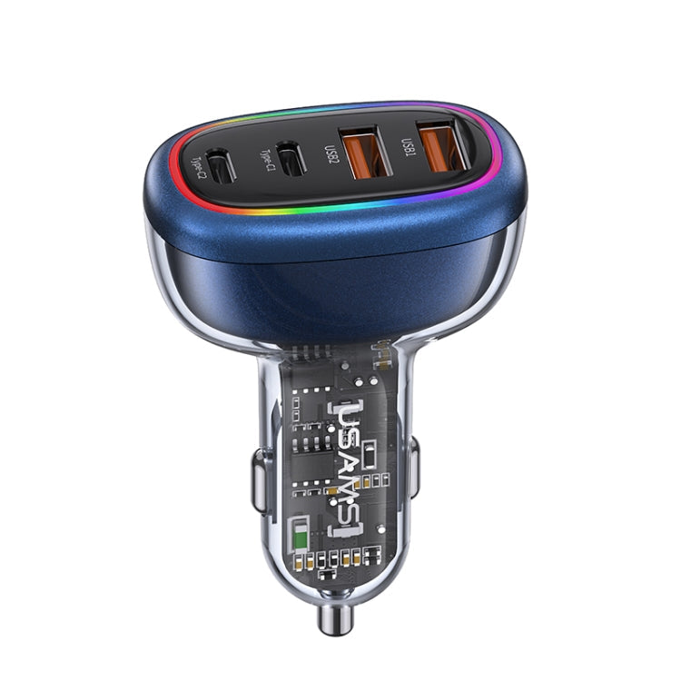 USAMS 120W 4-port Transparent Fast Car Charger US-CC169 C34