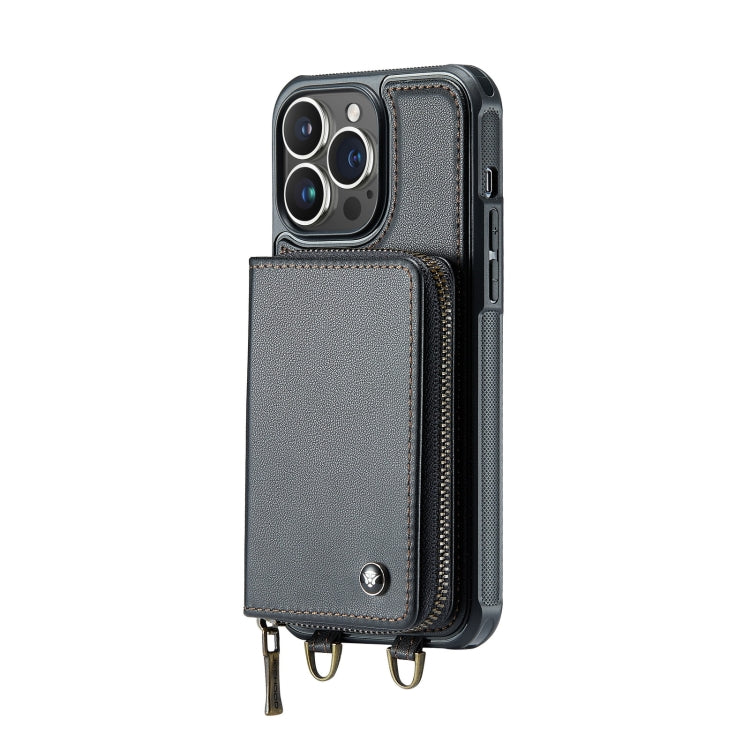 JEEHOOD C22 Zipper Wallet Leather Case iPhone 14