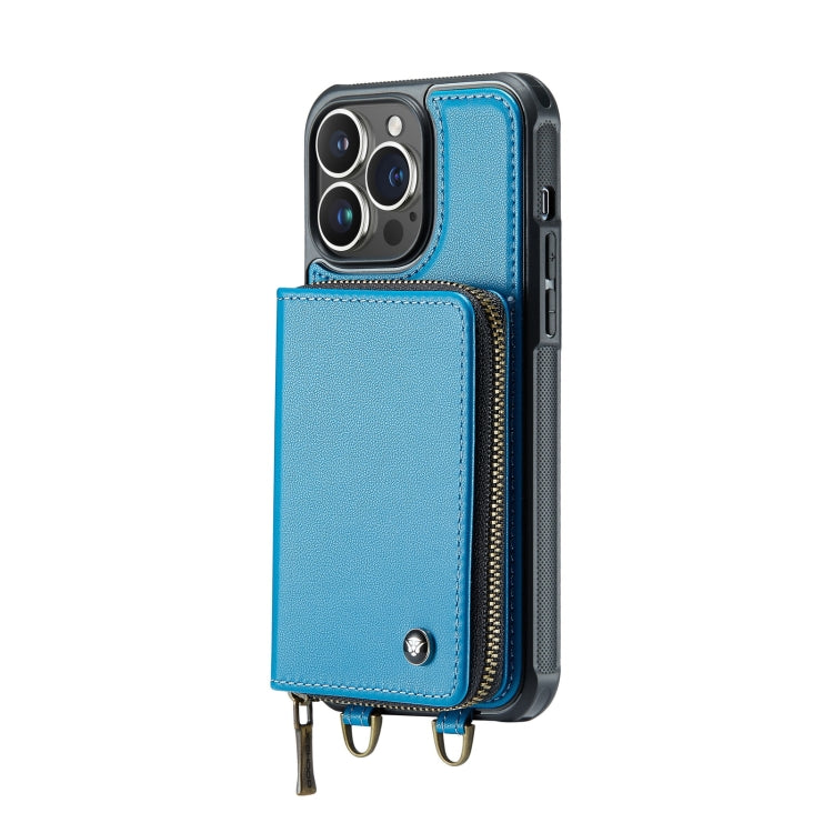 JEEHOOD C22 Zipper Wallet Leather Case iPhone 14 Pro