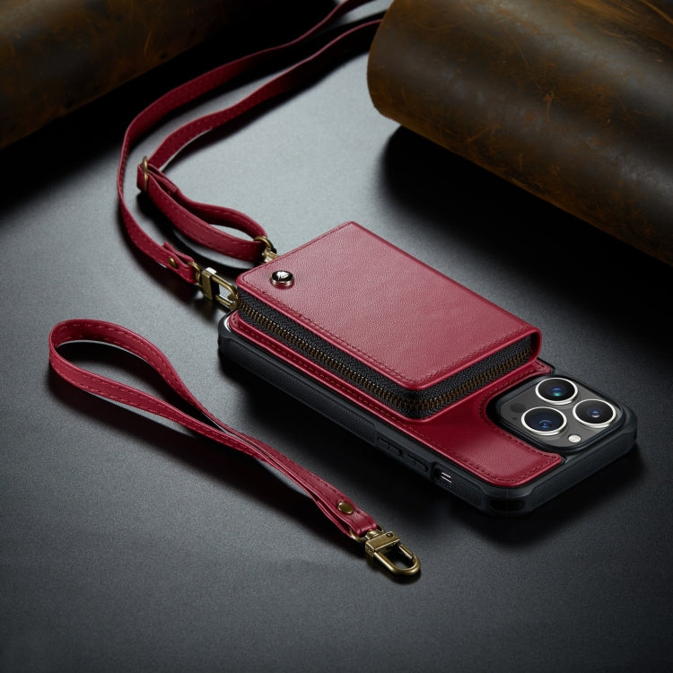 JEEHOOD C22 Zipper Wallet Leather Case iPhone 14 Pro Max