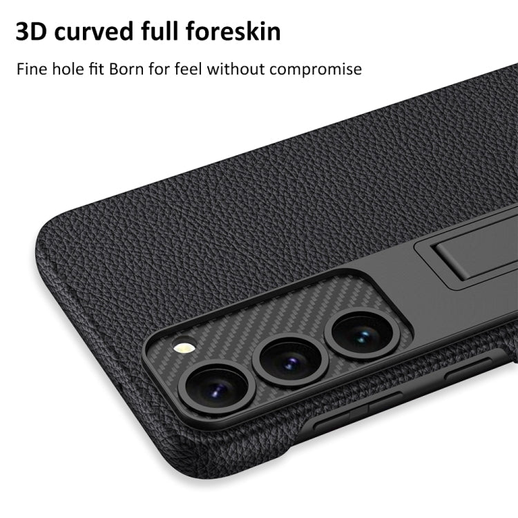 GKK Plain Leather Case with Holder Samsung S23+