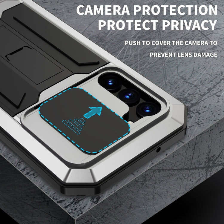 R-JUST Sliding Camera Metal + Silicone Case Samsung S23+