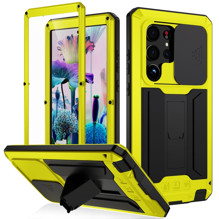 R-JUST Sliding Camera Metal + Silicone Case Samsung S23 Ultra