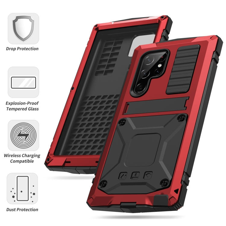 R-JUST KickStand Metal Protective Case Samsung S23 Ultra