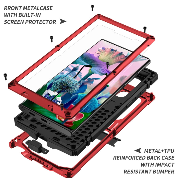 R-JUST KickStand Metal Protective Case Samsung S23 Ultra