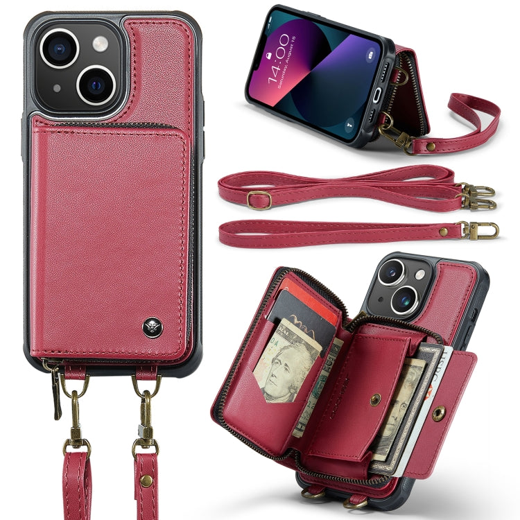 JEEHOOD Zipper Wallet Leather Case iPhone 13
