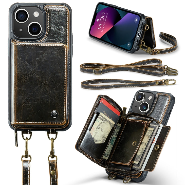 JEEHOOD Zipper Wallet Leather Case iPhone 13