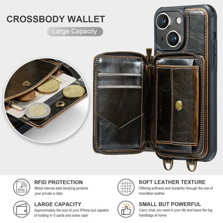JEEHOOD Zipper Wallet Leather Case iPhone 13