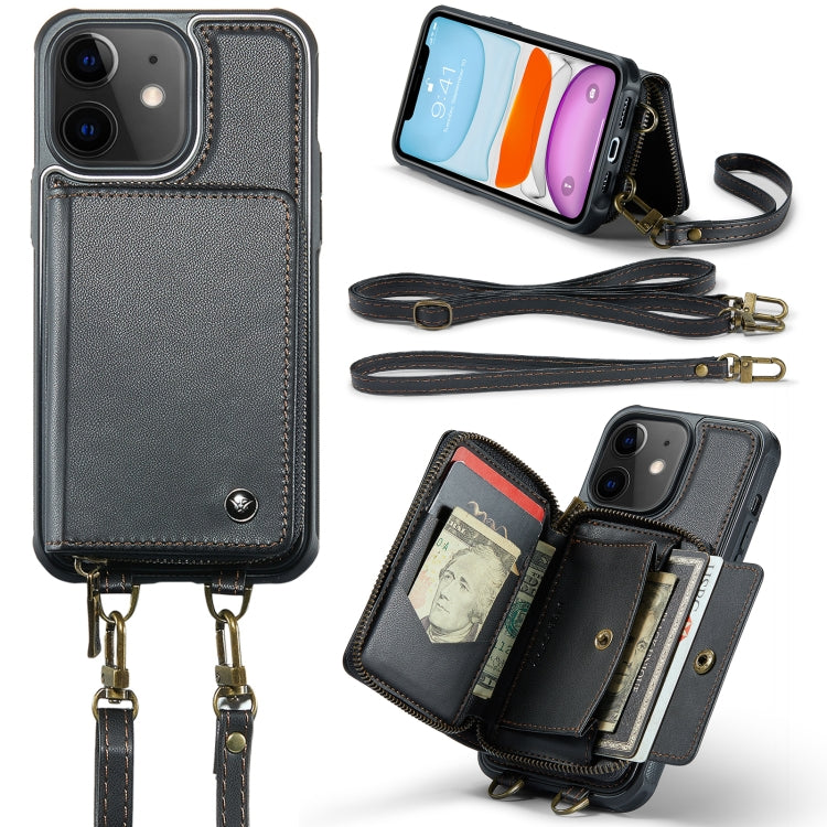 JEEHOOD Zipper Wallet Leather Case iPhone 11