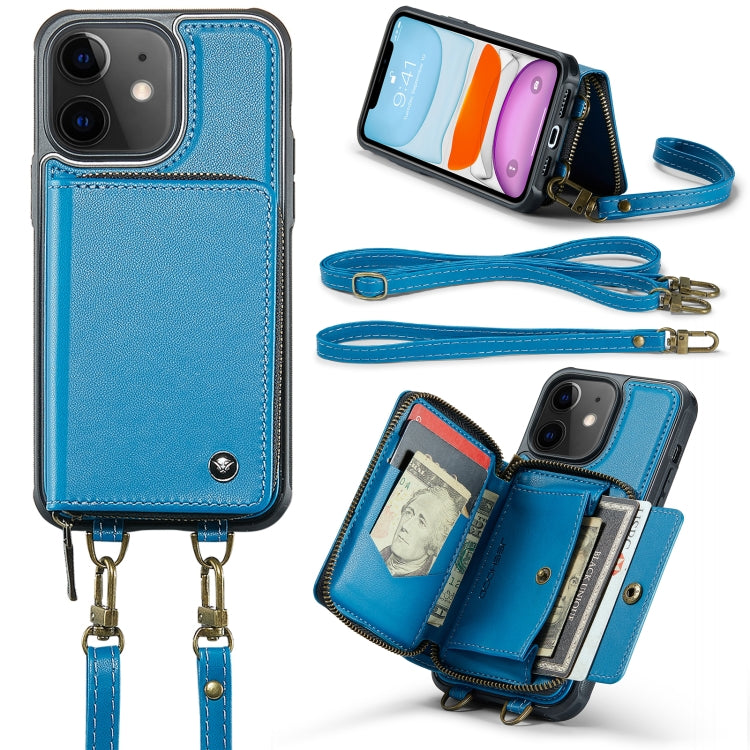 JEEHOOD Zipper Wallet Leather Case iPhone 11
