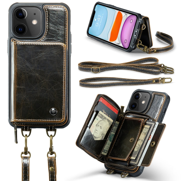 JEEHOOD Zipper Wallet Leather Case iPhone 11