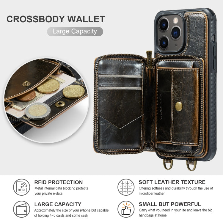 JEEHOOD Zipper Wallet Leather Case iPhone 11 Pro Max