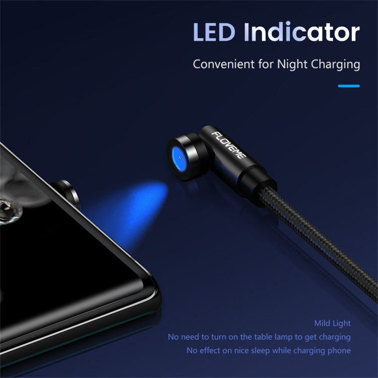 FLOVEME 2.1A Lightning 360 Degree 1m Braided Magnetic Cable YXF212901