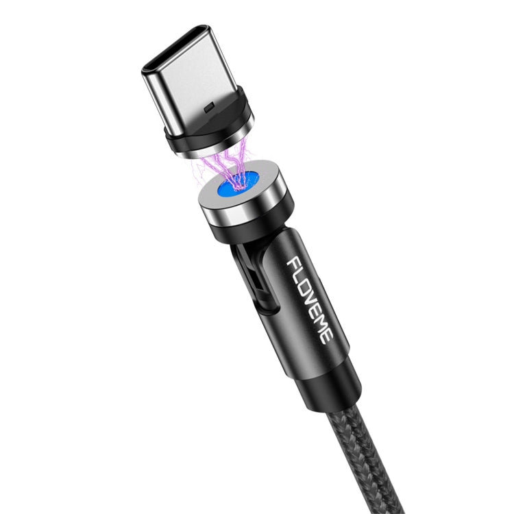 FLOVEME 2.1A Type-C 360 Degree 1m Braided Magnetic Cable YXF212901
