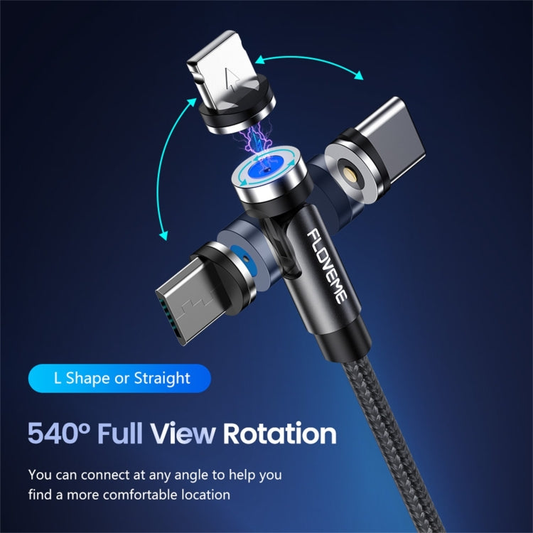 FLOVEME 2.1A Micro USB 360 Degree 1m Braided Magnetic Cable YXF212901