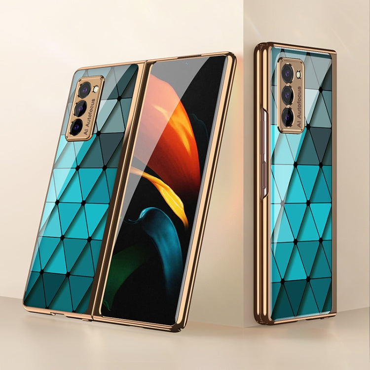 GKK Electroplating Painted Glass Diamond Case Samsung Z Fold2