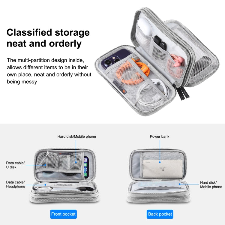HAWEEL Electronic Organizer Double Layers Storage Bag
