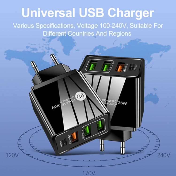 FLOVEME 36W Dual USB Fast Charger 210BL2008 EU Plug