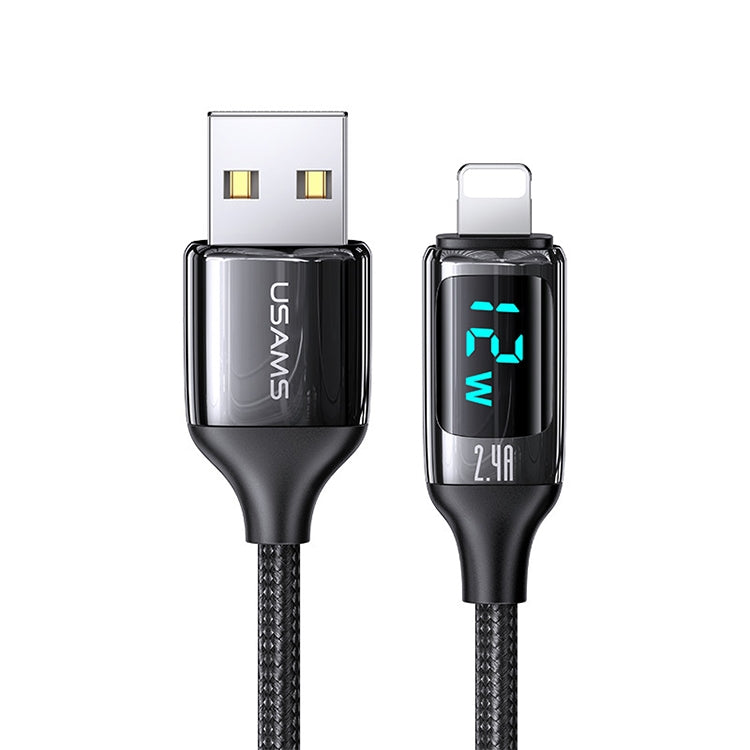 USAMS US-SJ543 U78 8 Pin Aluminum Alloy Digital Display Charging Data Cable, Length: 1.2m